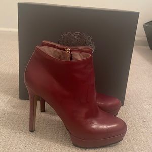Vince Camuto Platform Bootie - Wine Leather - 7.5